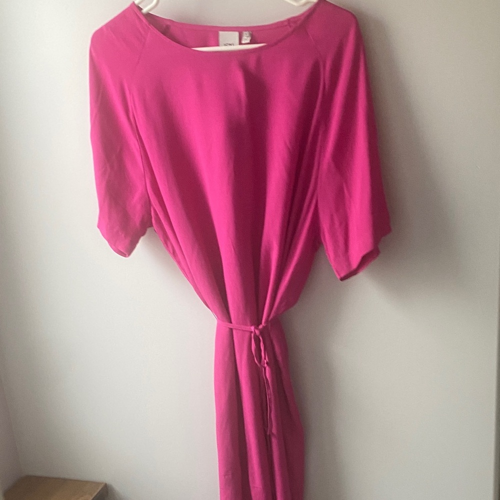 ICHI/COS Vibrant Pink Midi Dress